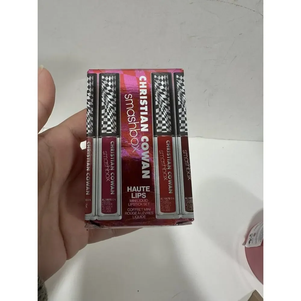 4 Pk SMASHBOX x CHRISTIAN‎ COWAN Haute Lips Mini Liquid Lipstick Set 4 Pieces